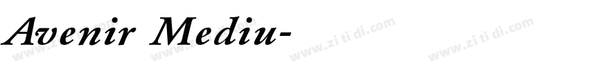 Avenir Mediu字体转换